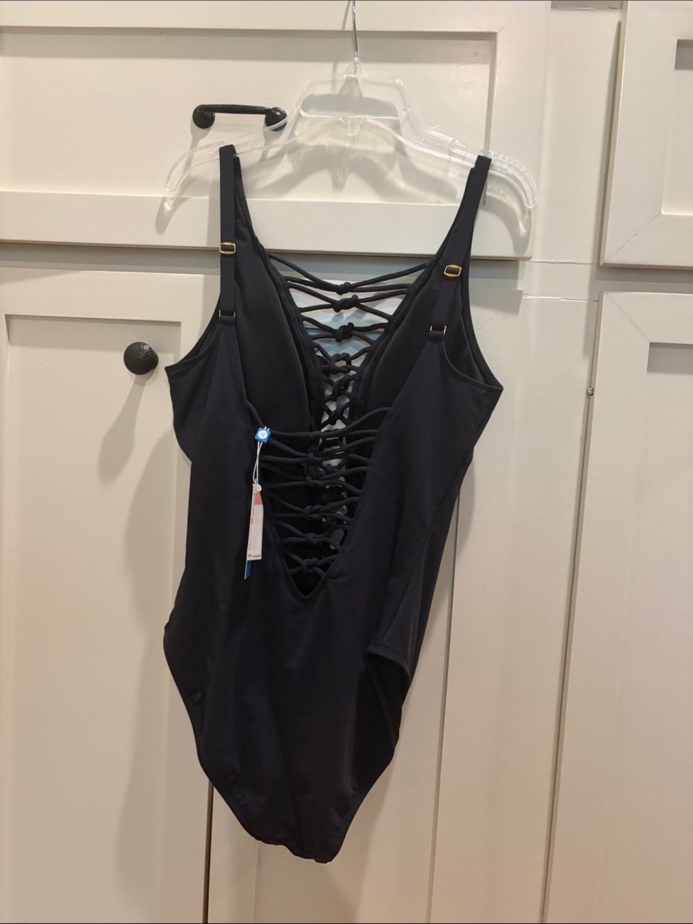 Bleu Rod Beattie Black One-Piece Swimsuit with Front Lattice - Picture 2 of 3
